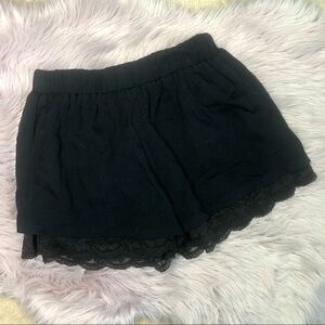 Myne by Ashley Ann Black Lace Tulle Shorts